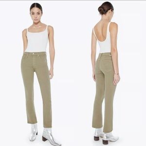 MOTHER Women's Boot Cut Jeans in Olive